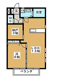 CasaVerde南荻窪D 1SLDKの間取図画像