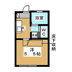 ＳＡＫＵＲＡIII 1階1Kの間取り