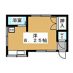 サラン高円寺 1階ワンルームの間取り