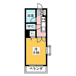 アーク阿佐ヶ谷 2階1Kの間取り