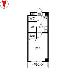 高円寺スルーエ 1Kの間取図画像