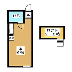 フォレスト阿佐ヶ谷 ワンルームの間取図画像