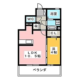 ソラリス 1LDKの間取図画像
