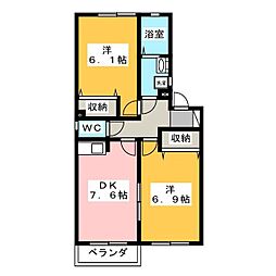 間取図画像 2DK