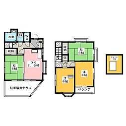 向台町6丁目貸家 1階4DKの間取り
