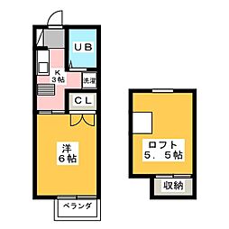 ダイアナ上石神井 1Kの間取図画像