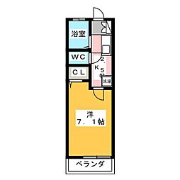 ヒカリハイツ 1Kの間取図画像