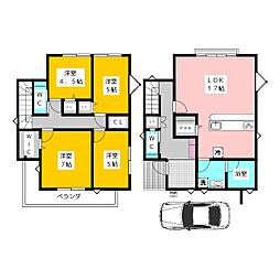鷺宮6丁目グリーンタウンPartII 1階4LDKの間取り