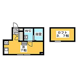 i-deal善福寺 WEST 1階ワンルームの間取り