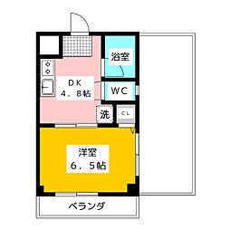 滝島マンション 3階1DKの間取り