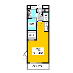 グラン・アヴェニール・A 3階ワンルームの間取り