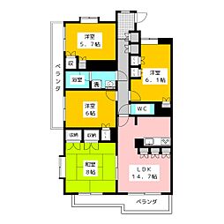 アークパレス98 2階4LDKの間取り