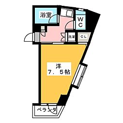 キャッスル上石神井 3階1Kの間取り