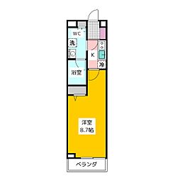 メインステージ武蔵関駅前 4階1Kの間取り