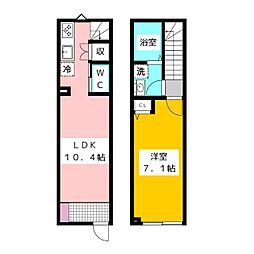 MOK-TERRACE NERIMA Villa 1階1LDKの間取り