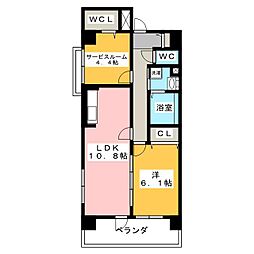 Bella Vista 西東京 9階1LDKの間取り