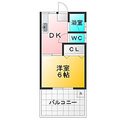 ラ・エスポワール上石神井 1DKの間取図画像