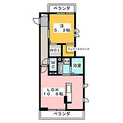 ステラ美光 1LDKの間取図画像