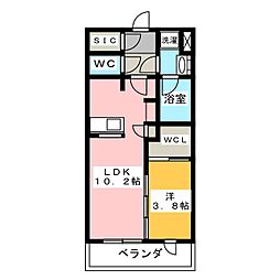 テラス上石神井ウエスト 1LDKの間取図画像