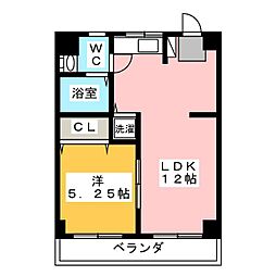 グリーンマンションNo.2 1LDKの間取図画像