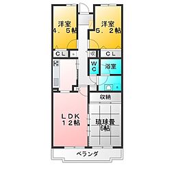 プレジデント・ミタマ 3LDKの間取図画像