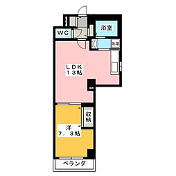 キャッスル・M 1LDKの間取図画像