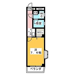 上石神井サンハイツ2 1Kの間取図画像