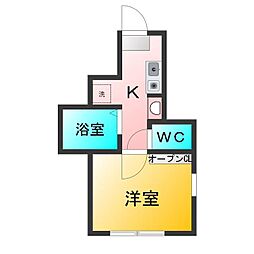 ピッコラシエナ 1Kの間取図画像