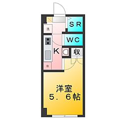 サンフラット田無 1Kの間取図画像