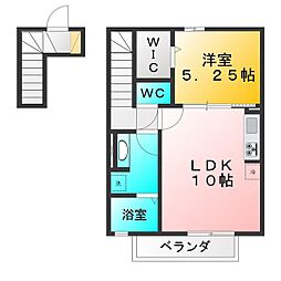 ソラリス 1LDKの間取図画像