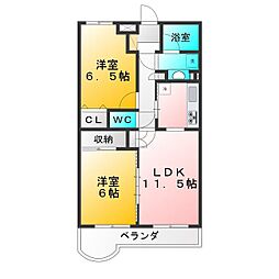 ガーデンパレス関町 2LDKの間取図画像