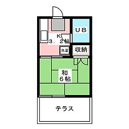 ファミーユ上石神井 1Kの間取図画像