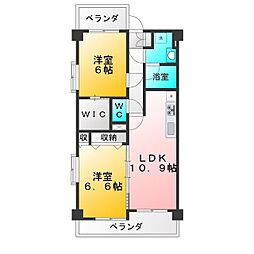 SOCIETYSEKIMACHI 2LDKの間取図画像