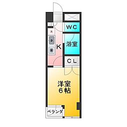 サンモール 1Kの間取図画像