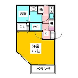 ピアコートTM武蔵関壱番館 1Kの間取図画像