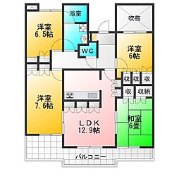 アークパレス98 4LDKの間取図画像