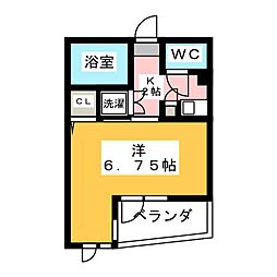 キャッスル上石神井 1Kの間取図画像