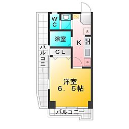 田頭ビル 1Kの間取図画像