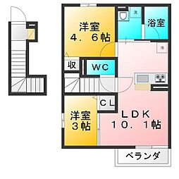 セレスティア上石神井 A棟 A棟 2LDKの間取図画像