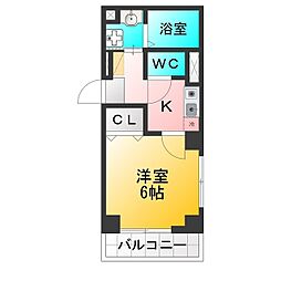 武蔵関パークマンション 1Kの間取図画像