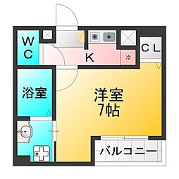 武蔵関パークマンション 1Kの間取図画像