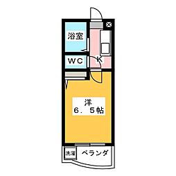 ラ・フローラ武蔵野3 1Kの間取図画像