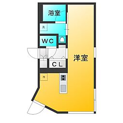 Libres武蔵関 ワンルームの間取図画像