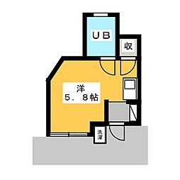 コーポ田代 ワンルームの間取図画像