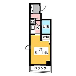 メイツ井荻 ワンルームの間取図画像
