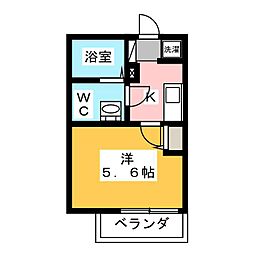 KLEIS上石神井 1Kの間取図画像