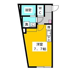 @下石神井 ワンルームの間取図画像