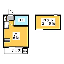 アメニティハイム ワンルームの間取図画像