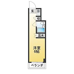 ジャルダン吉祥寺 ワンルームの間取図画像
