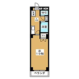 コーポ雄貴 1Kの間取図画像